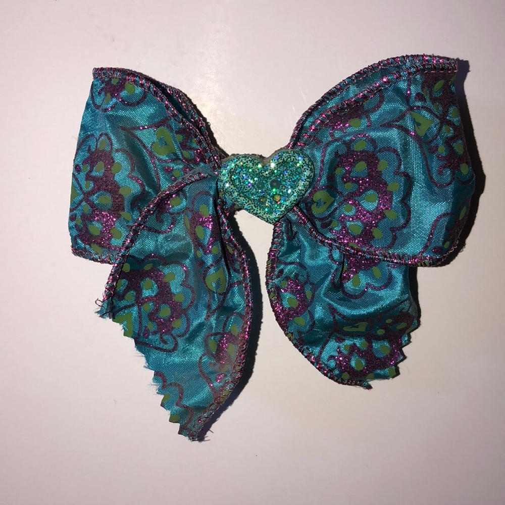 Colorful sparkly hair bow